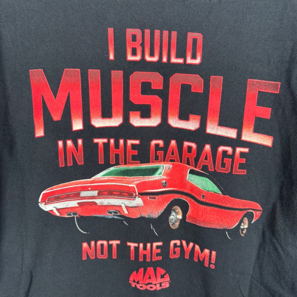 Mac Tools T-Shirt Mens 2XL Black Muscle Car Garage Graphic Tee